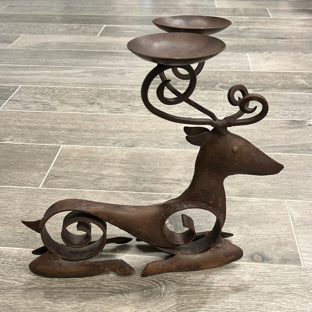 Pier 1 Metal Reindeer double sconce